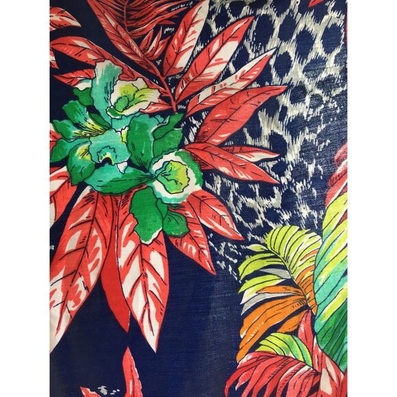 Tropical Floral Large Cotton Ladies Scarf - Picture 3 of 5